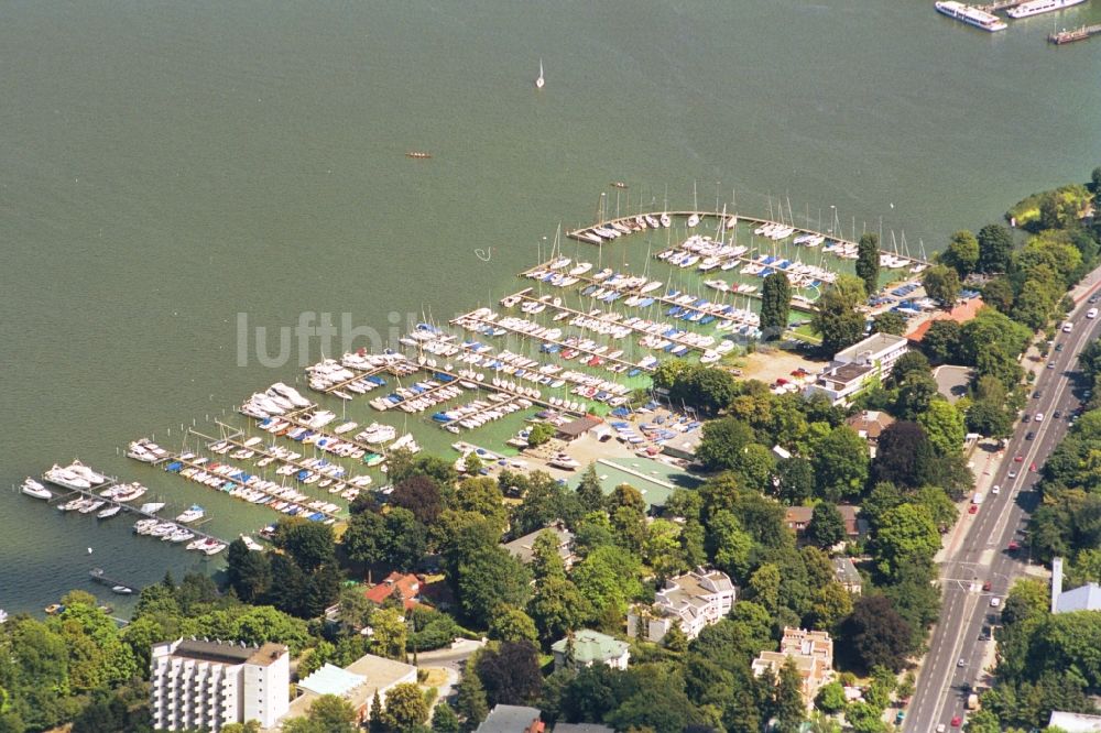 Luftaufnahme Berlin Wansee - Yachthafen am Großen Wansee in Berlin