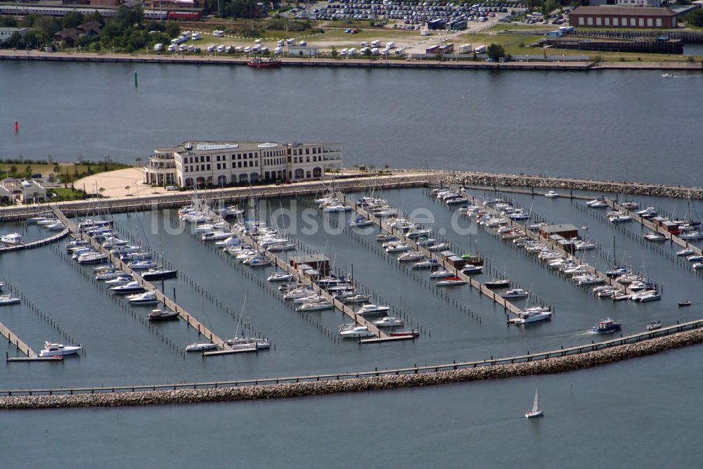 Rostock von oben - Yachthafen Hohe Düne