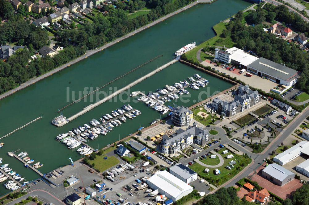 Bergkamen aus der Vogelperspektive: Yachthafen Marina Rünthe in Bergkamen in Nordrhein-Westfalen