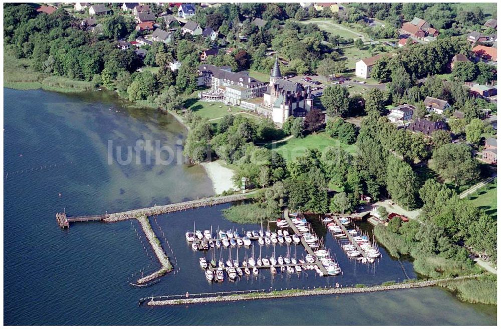 Luftaufnahme Klink - Yachthafen am Schlosshotel Klink