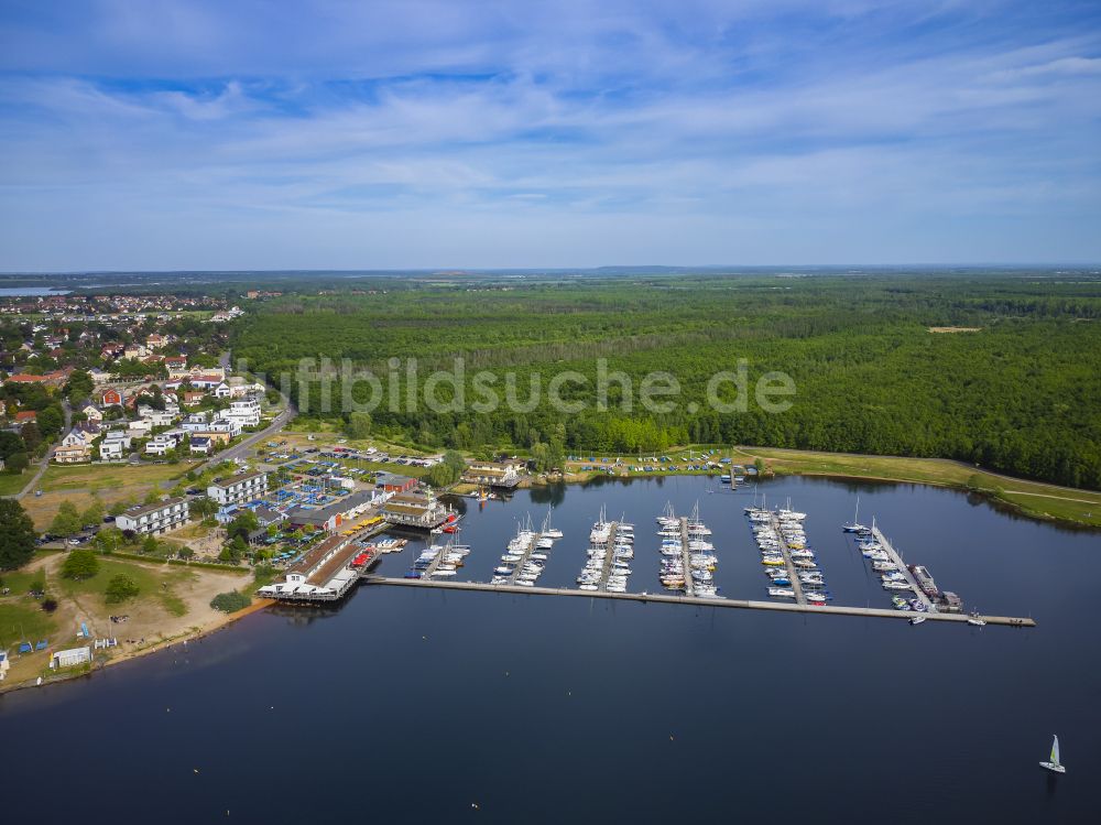 Luftbild Markkleeberg - Yachthafen am Uferbereich Yachthafen Cospudener Yacht Club Markkleeberg e.V. in Markkleeberg im Bundesland Sachsen, Deutschland