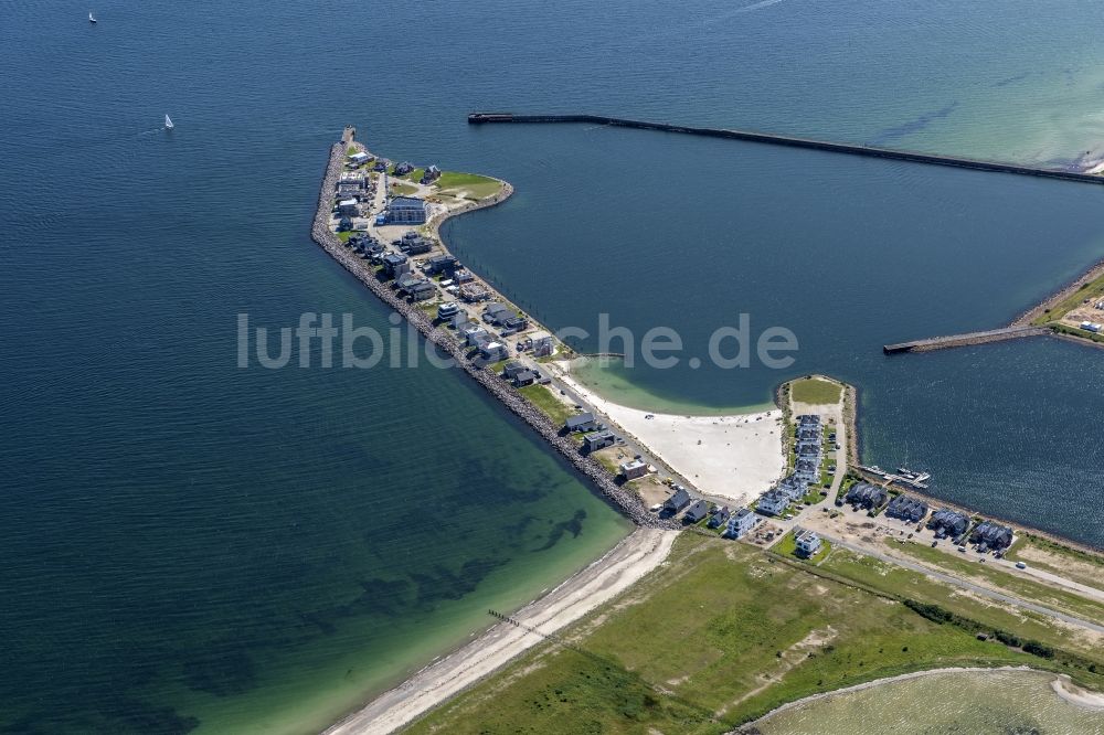 Luftaufnahme Kappeln - Yachthafen Yachthafen Olpenitz mit Sportboot- Anlegestellen und Bootsliegeplätzen am Uferbereich der Ostsee in Kappeln im Bundesland Schleswig-Holstein, Deutschland