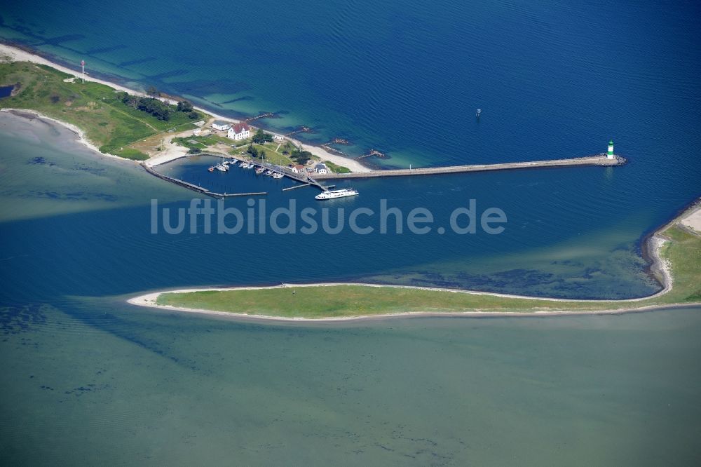 Luftbild Kappeln - Yachthafen Yachthafen Olpenitz mit Sportboot- Anlegestellen und Bootsliegeplätzen am Uferbereich der Ostsee in Kappeln im Bundesland Schleswig-Holstein, Deutschland