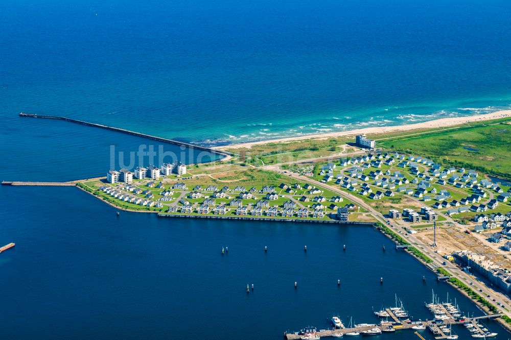 Luftbild Kappeln - Yachthafen Yachthafen Olpenitz mit Sportboot- Anlegestellen und Bootsliegeplätzen am Uferbereich der Ostsee in Kappeln im Bundesland Schleswig-Holstein, Deutschland