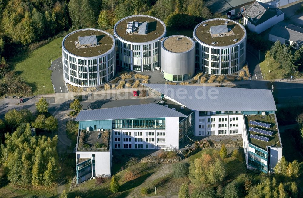 Luftaufnahme Witten - Zahnmedizinisch-Biowissenschaftliche Forschungs- und Entwicklungszentrum FEZ II , Institut fuer Umwelttechnik und Management an der Universitaet Witten Herdecke gGmbH, Universitaetszahnklinik der Privaten Universitaet Witten Herdecke, FEZ bei Witten im B