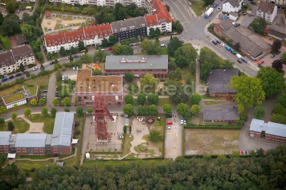 Essen OT Stoppenberg von oben - Zeche Zollverein im Stadtteil Stoppenberg in Essen im Bundesland Nordrhein-Westfalen