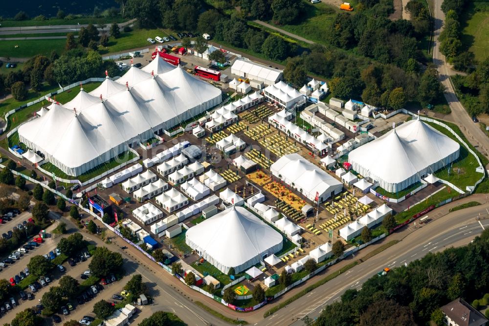 Bochum von oben - Zeltfestival Ruhr 2014 am Kemnader Stausee in Bochum im Bundesland Nordrhein-Westfalen