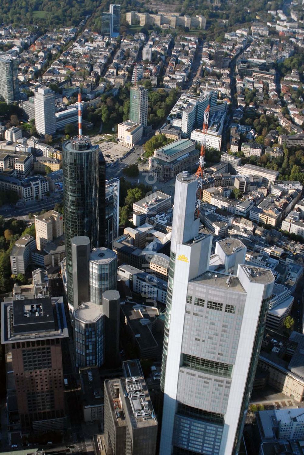 Frankfurt am Main von oben - Zentrale der Deka