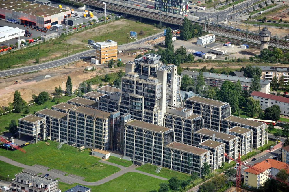 Luftaufnahme Frankfurt am Main - Zentrale der Deutschen Bahn AG in Frankfurt am Main in Hessen