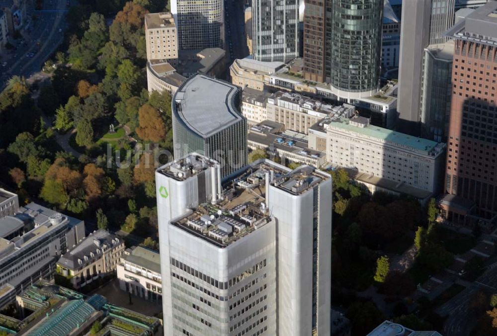 Frankfurt am Main von oben - Zentrale der Deutschen Bank in Frankfurt