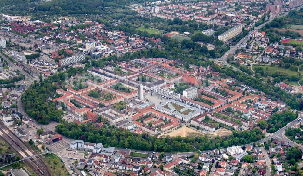 Luftbild Neubrandenburg - Zentrum der Altstadt von Neubrandenburg im Bundesland Mecklenburg-Vorpommern