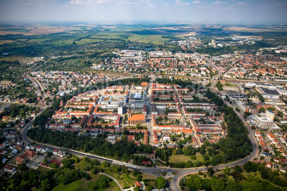 Neubrandenburg aus der Vogelperspektive: Zentrum der Altstadt von Neubrandenburg im Bundesland Mecklenburg-Vorpommern