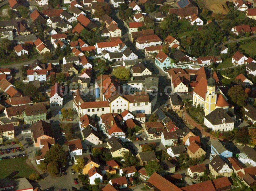 Schierling von oben - Zentrum der Marktgemeinde Schierling