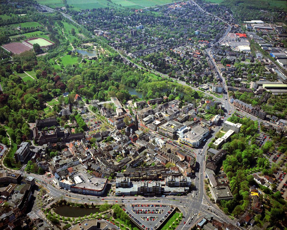 Moers aus der Vogelperspektive: Zentrum Moers