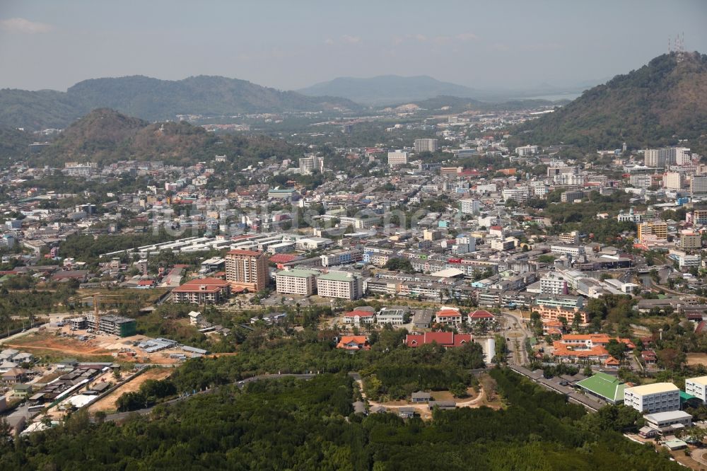 Phuket aus der Vogelperspektive: Zentrum der Stadt Phuket auf der Insel Phuket in Thailand