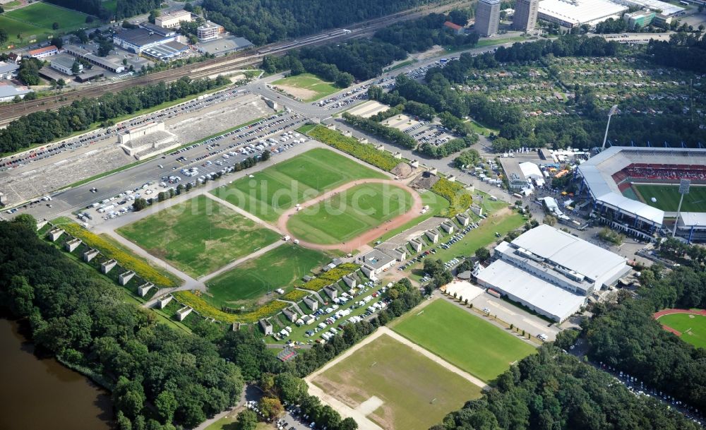 Luftbild Nürnberg - Zeppelinfeld auf dem ehemaligen Reichsparteitagsgelände in Nürnberg in Bayern / Bavaria