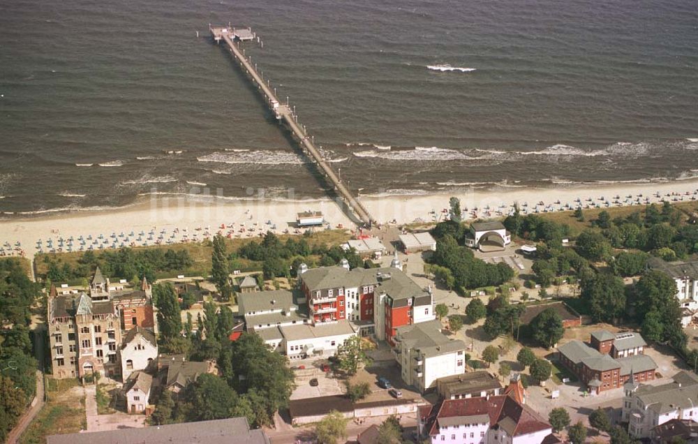 Luftbild Zinnowitz / Usedom - Zinnowitz mit Seebrücke.