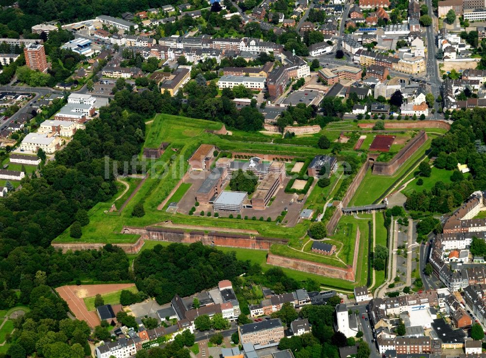 Jülich von oben - Zitadelle der Festung Jülich , einer Befestigungsanlage im Bundesland Nordrhein-Westfalen