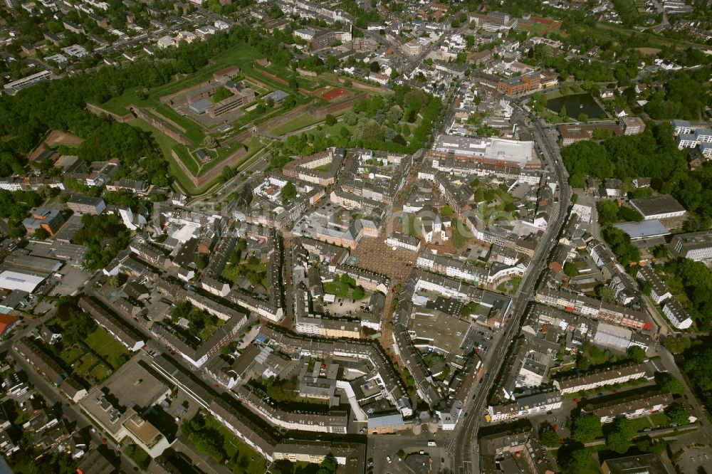 Luftaufnahme Jülich - Zitadelle der Festung Jülich , einer Befestigungsanlage im Bundesland Nordrhein-Westfalen