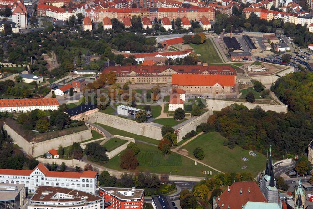 Luftaufnahme Erfurt - Zitadelle Petersberg in Erfurt