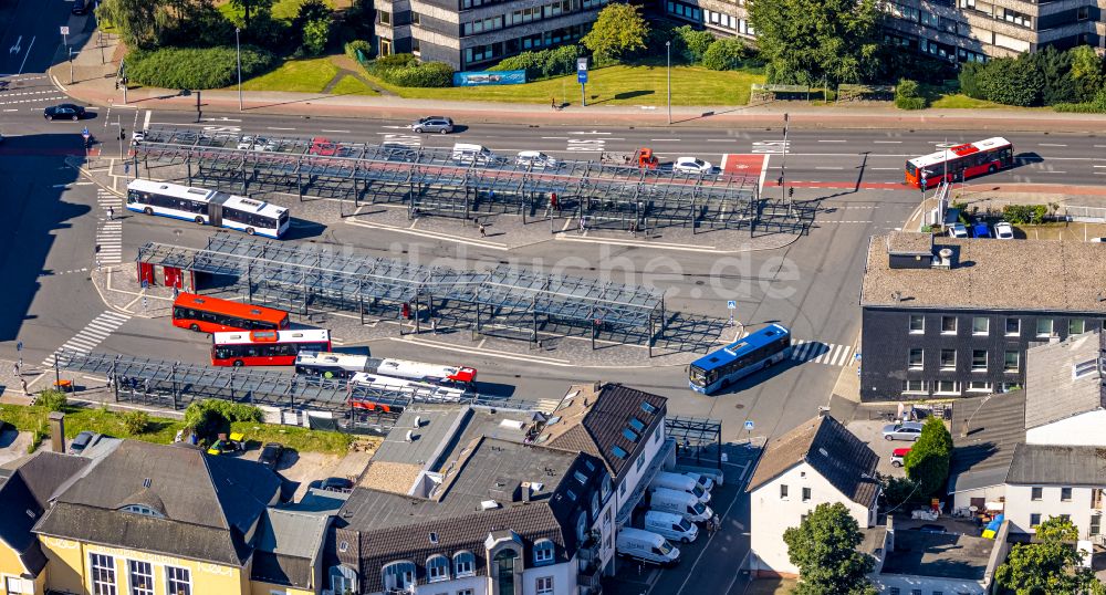 Luftaufnahme Velbert - ZOB Omnibus- Bahnhof in Velbert im Bundesland Nordrhein-Westfalen, Deutschland