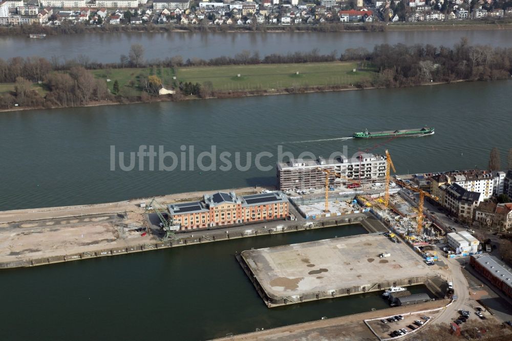 Luftbild Mainz - Zoll- und Binnenhafen in Mainz im Bundesland Rheinland-Pfalz