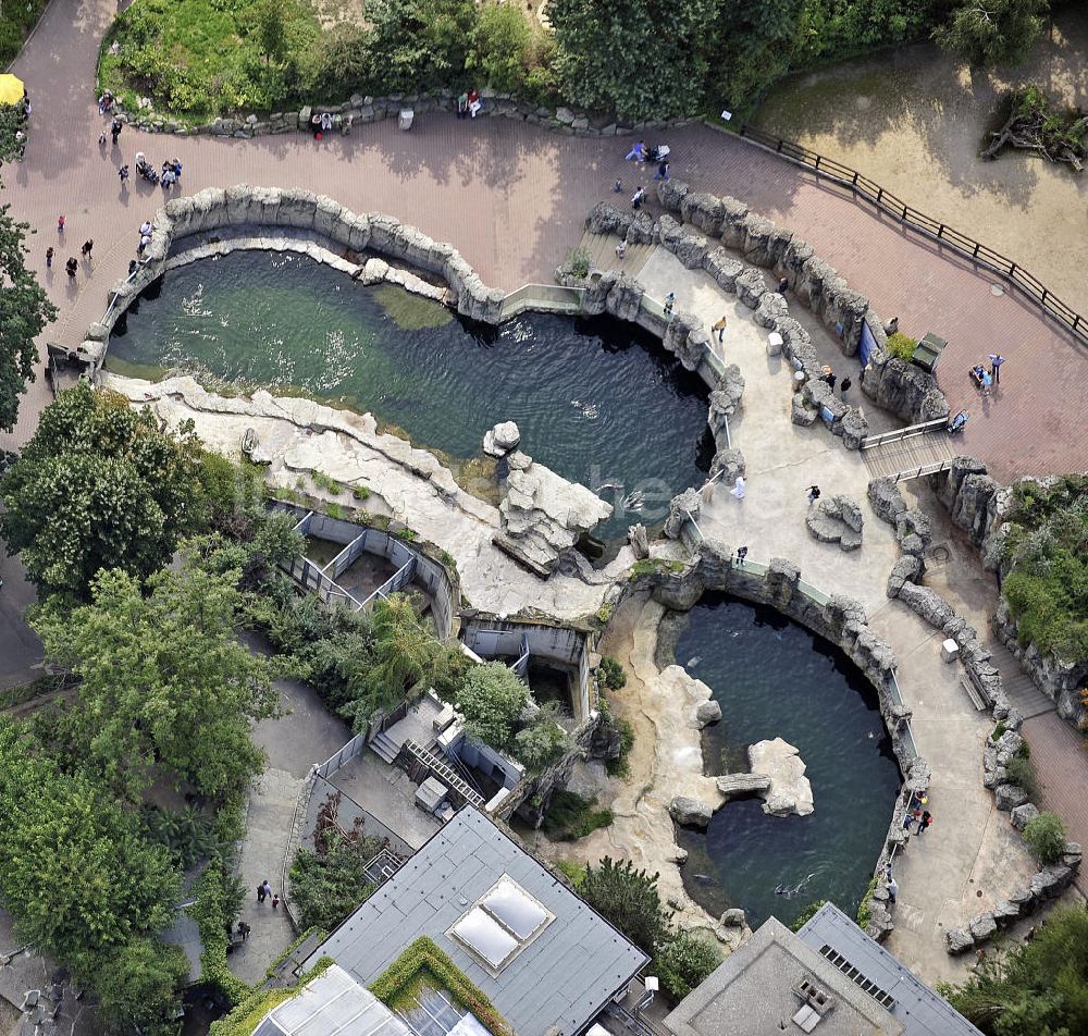 Frankfurt am Main von oben - Zoo Frankfurt / Main