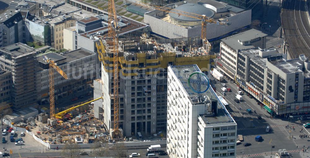 Luftbild Berlin - Zoofenster-Hochhaus am Hardenbergplatz in Berlin-Charlottenburg