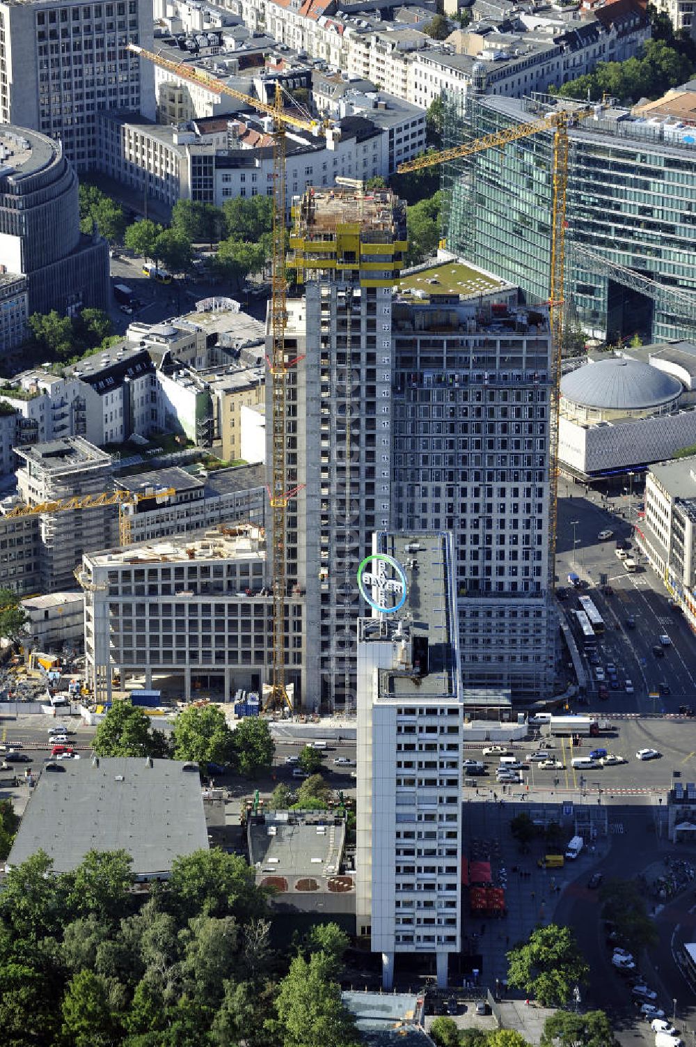 Berlin von oben - Zoofenster-Hochhaus am Hardenbergplatz in Berlin-Charlottenburg