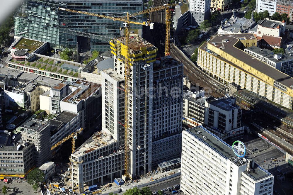 Luftbild Berlin - Zoofenster-Hochhaus am Hardenbergplatz in Berlin-Charlottenburg