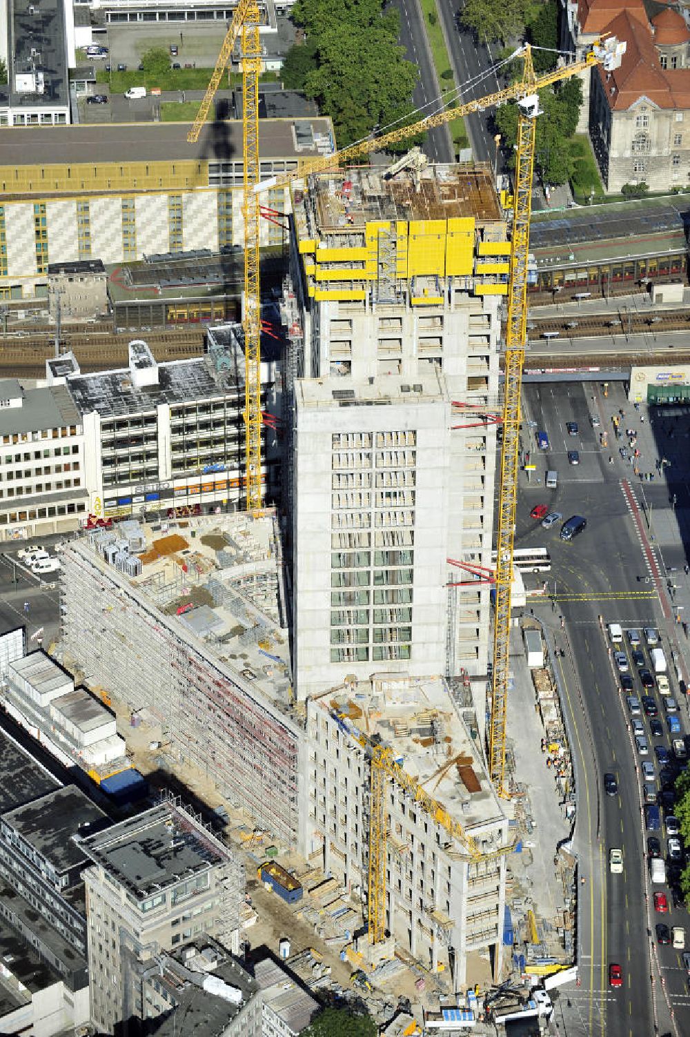 Berlin von oben - Zoofenster-Hochhaus am Hardenbergplatz in Berlin-Charlottenburg