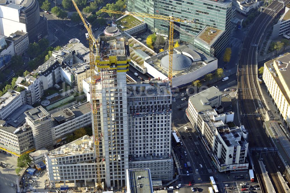 Berlin aus der Vogelperspektive: Zoofenster-Hochhaus am Hardenbergplatz in Berlin-Charlottenburg