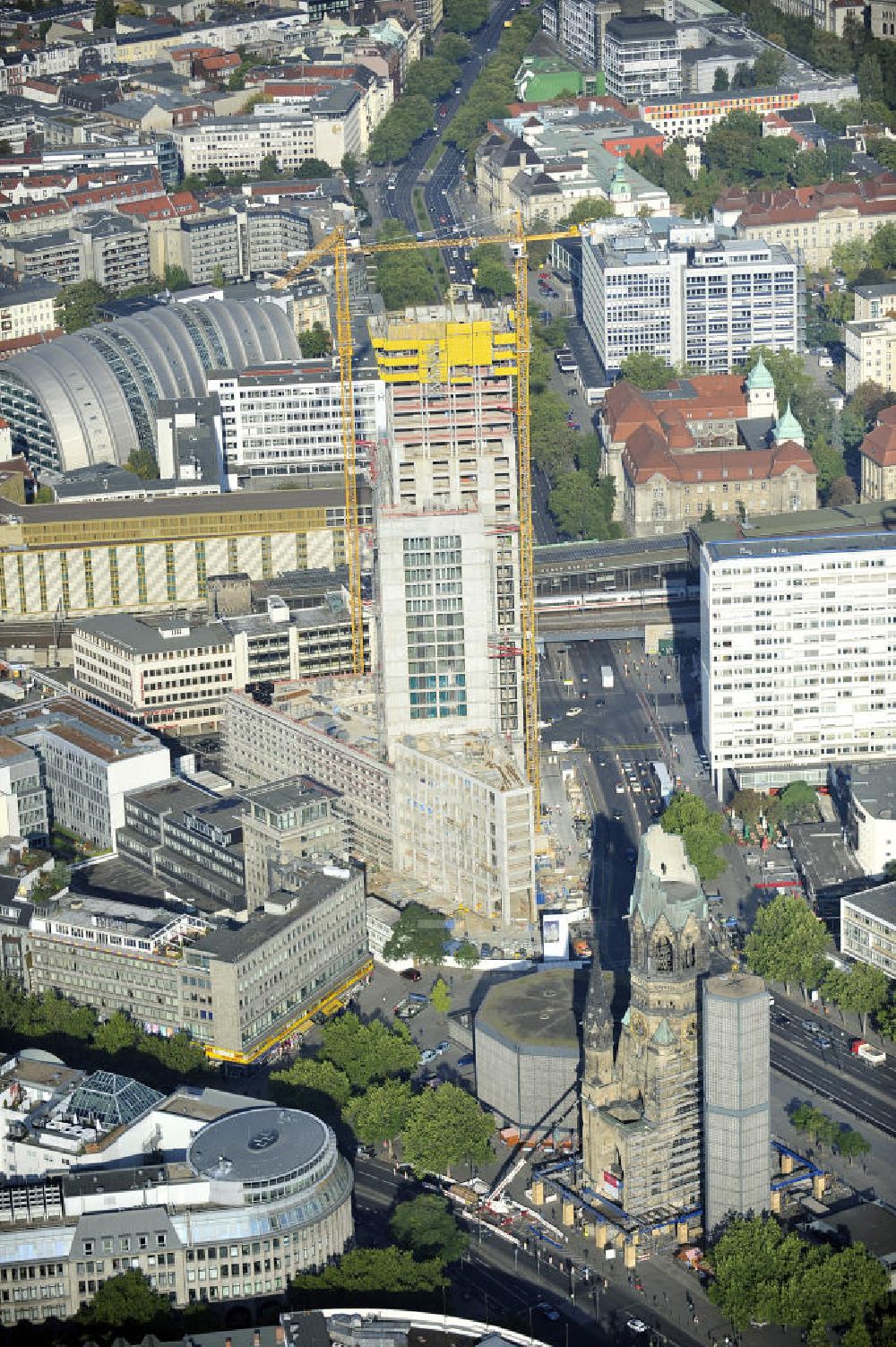 Luftbild Berlin - Zoofenster-Hochhaus am Hardenbergplatz in Berlin-Charlottenburg