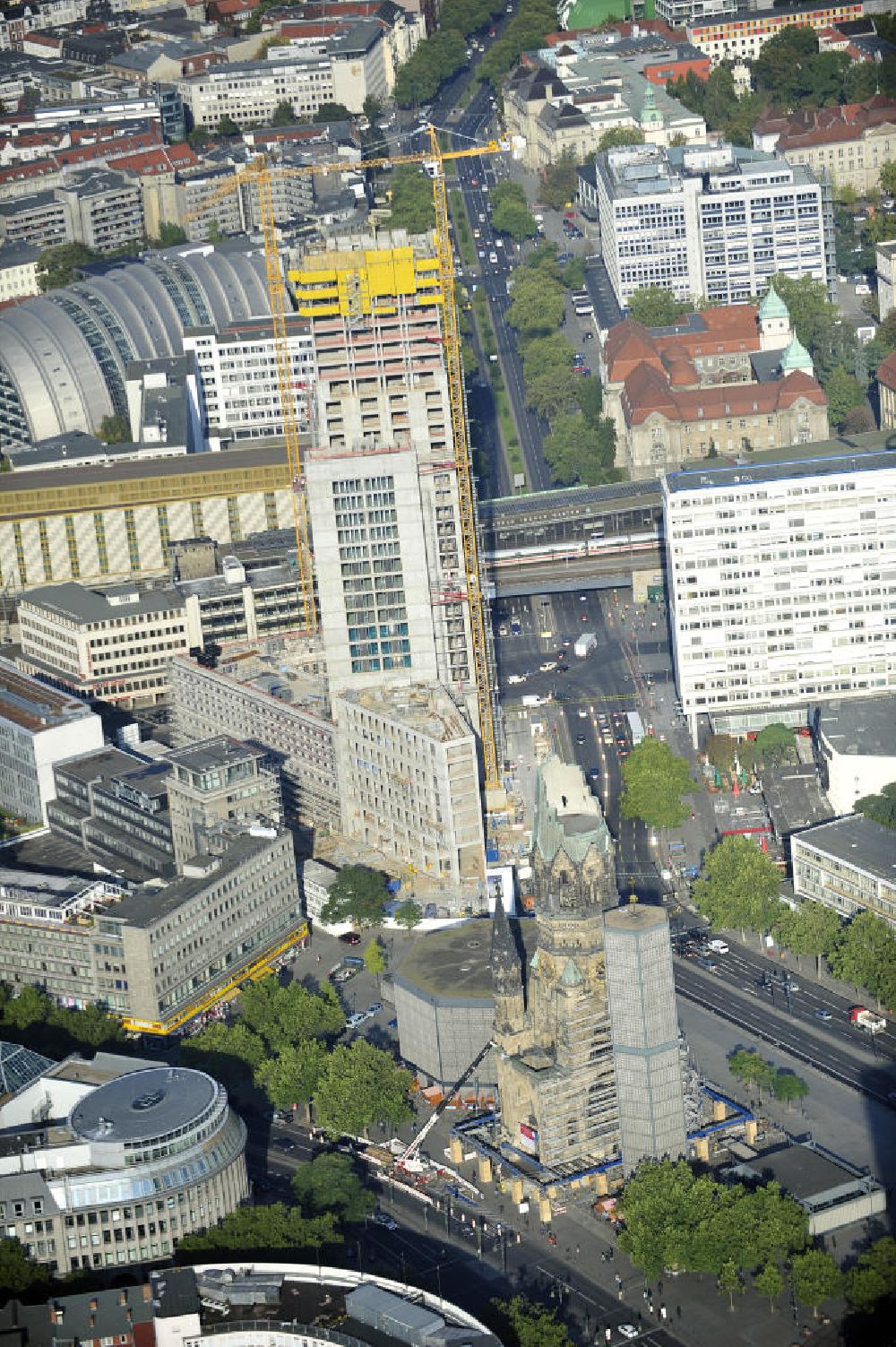 Berlin von oben - Zoofenster-Hochhaus am Hardenbergplatz in Berlin-Charlottenburg