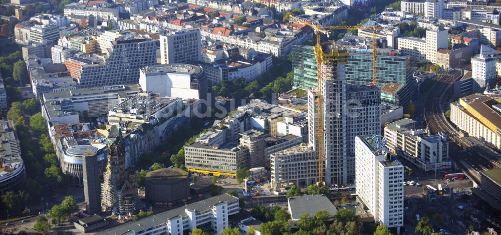 Luftaufnahme Berlin - Zoofenster-Hochhaus am Hardenbergplatz in Berlin-Charlottenburg