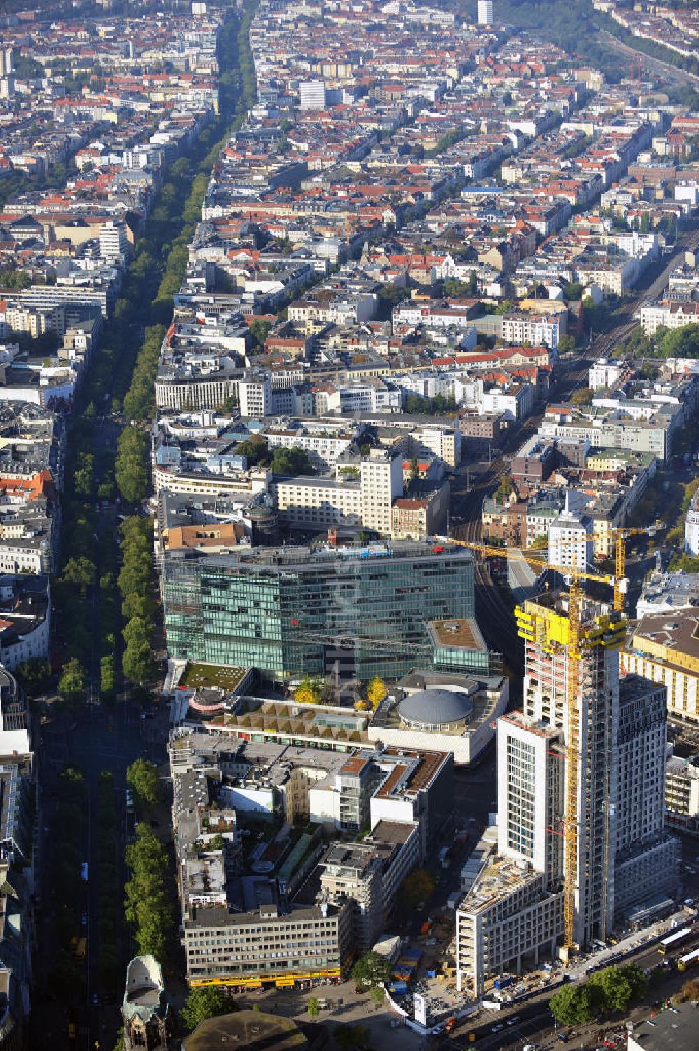 Luftbild Berlin - Zoofenster-Hochhaus am Hardenbergplatz in Berlin-Charlottenburg