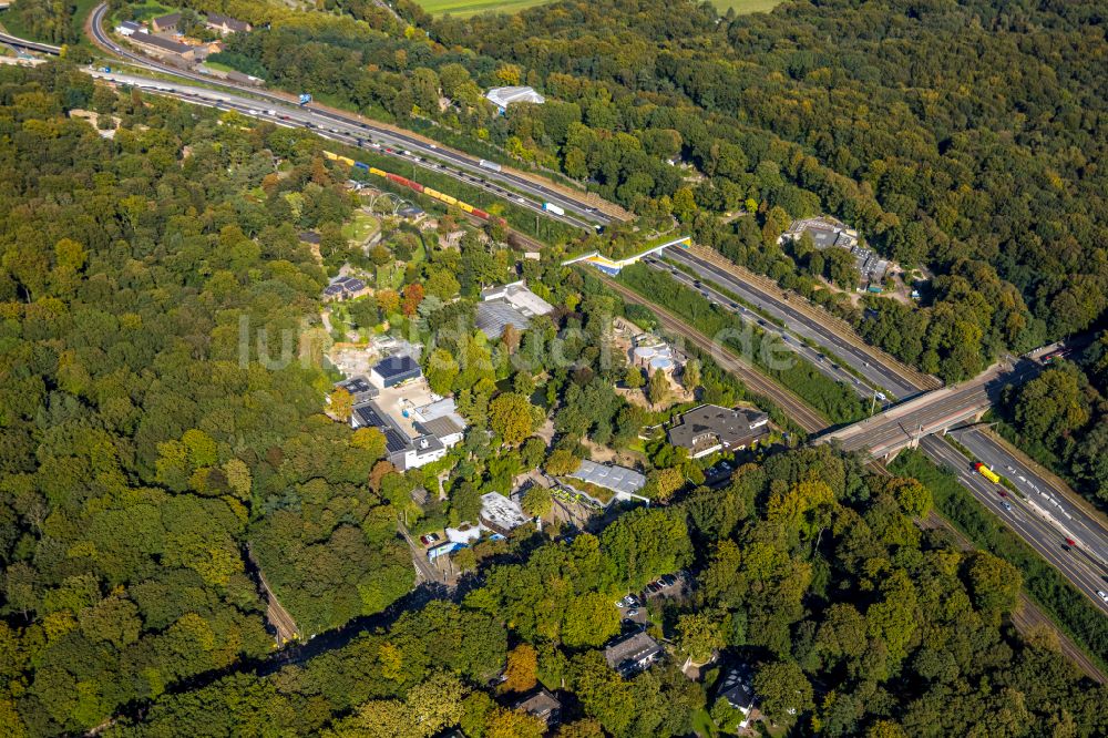 Luftaufnahme Duisburg - Zoogelände am Tierpark an der Carl-Benz-Straße in Duisburg im Bundesland Nordrhein-Westfalen