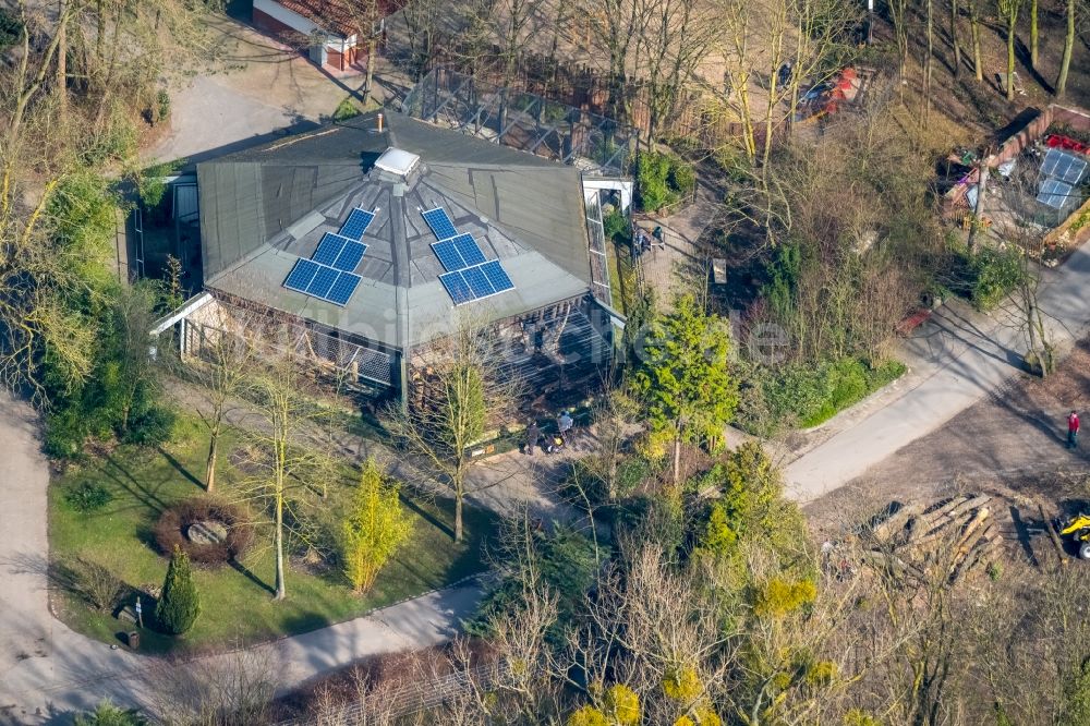 Luftbild Hamm - Zoogelände am Tierpark an der Grünstraße in Hamm im Bundesland Nordrhein-Westfalen