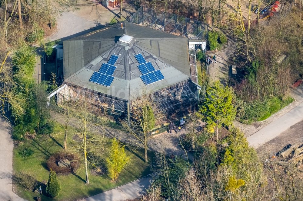 Luftaufnahme Hamm - Zoogelände am Tierpark an der Grünstraße in Hamm im Bundesland Nordrhein-Westfalen