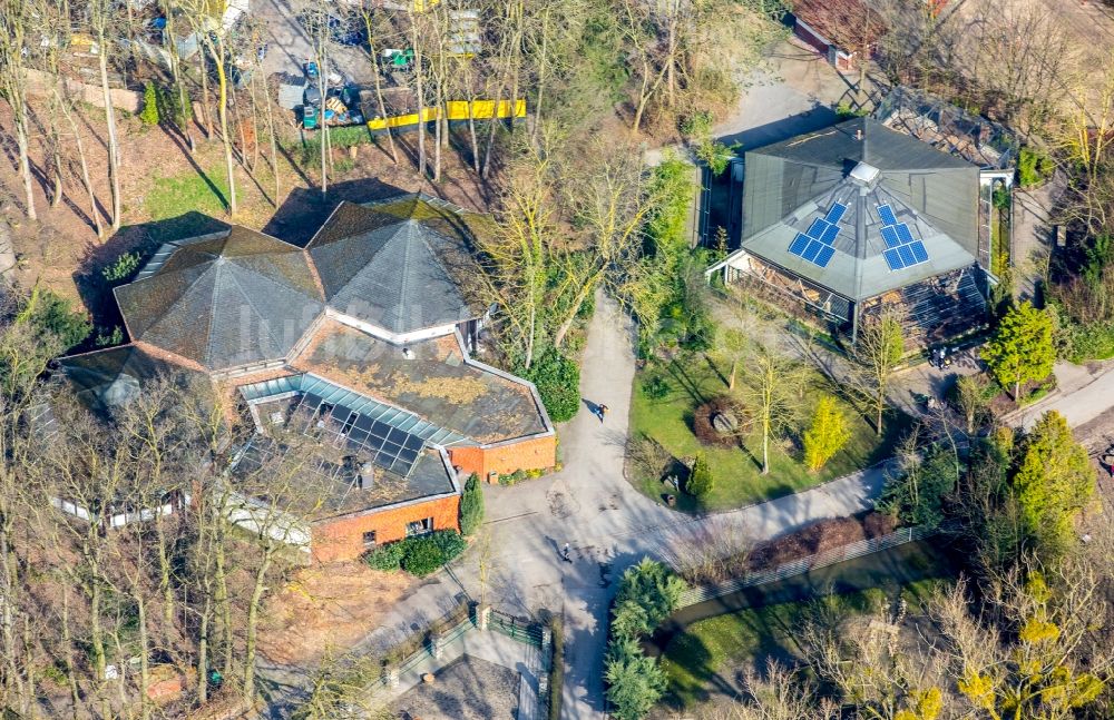 Luftbild Hamm - Zoogelände am Tierpark an der Grünstraße in Hamm im Bundesland Nordrhein-Westfalen