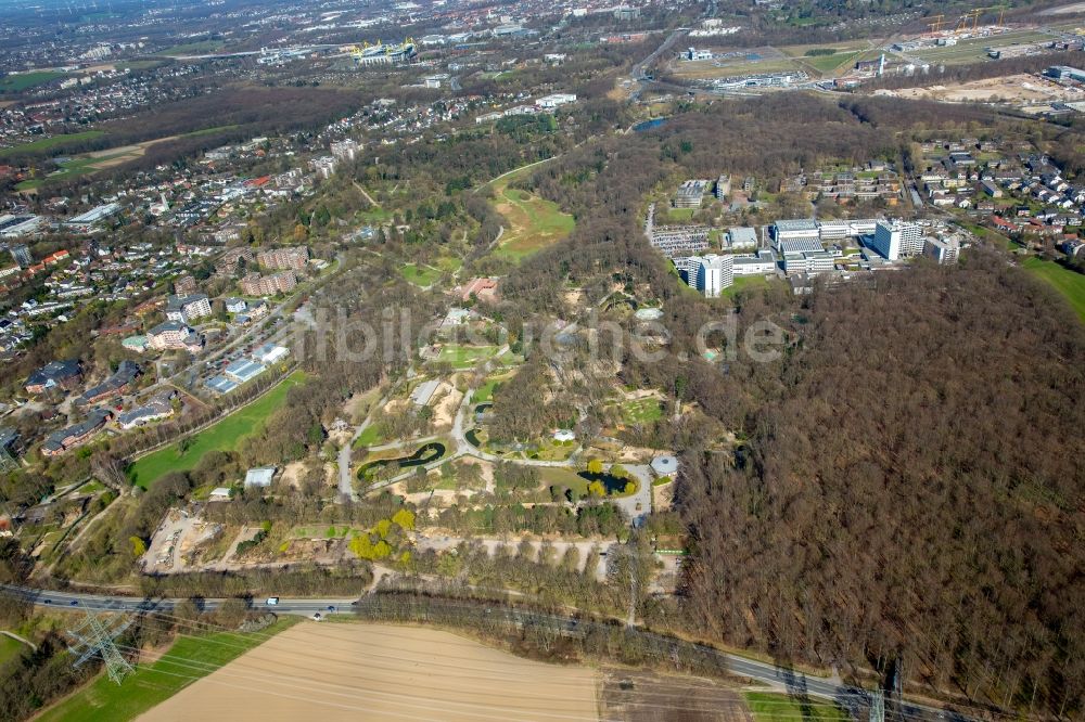 Luftaufnahme Dortmund - Zoogelände am Tierpark im Ortsteil Hombruch in Dortmund im Bundesland Nordrhein-Westfalen