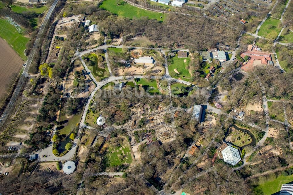 Dortmund aus der Vogelperspektive: Zoogelände am Tierpark im Ortsteil Hombruch in Dortmund im Bundesland Nordrhein-Westfalen