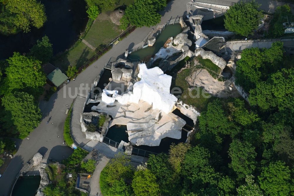 Luftaufnahme Karlsruhe - Zoogelände am Tierpark Zoologischer Stadtgarten in Karlsruhe im Bundesland Baden-Württemberg, Deutschland