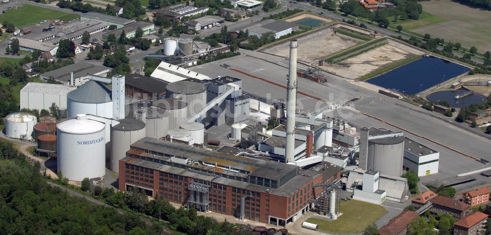 Uelzen von oben - Zuckerfabrik der Nordzucker AG in Uelzen