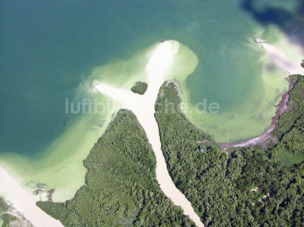 Luftaufnahme Chiemsee - Zufluss der Achen in den Chiemsee - Bayern