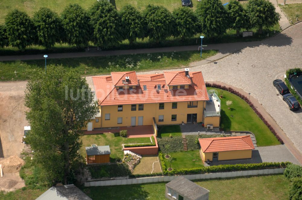 Luftaufnahme Wittenberge - Zweifamilienhaus am Hafen in Wittenberge