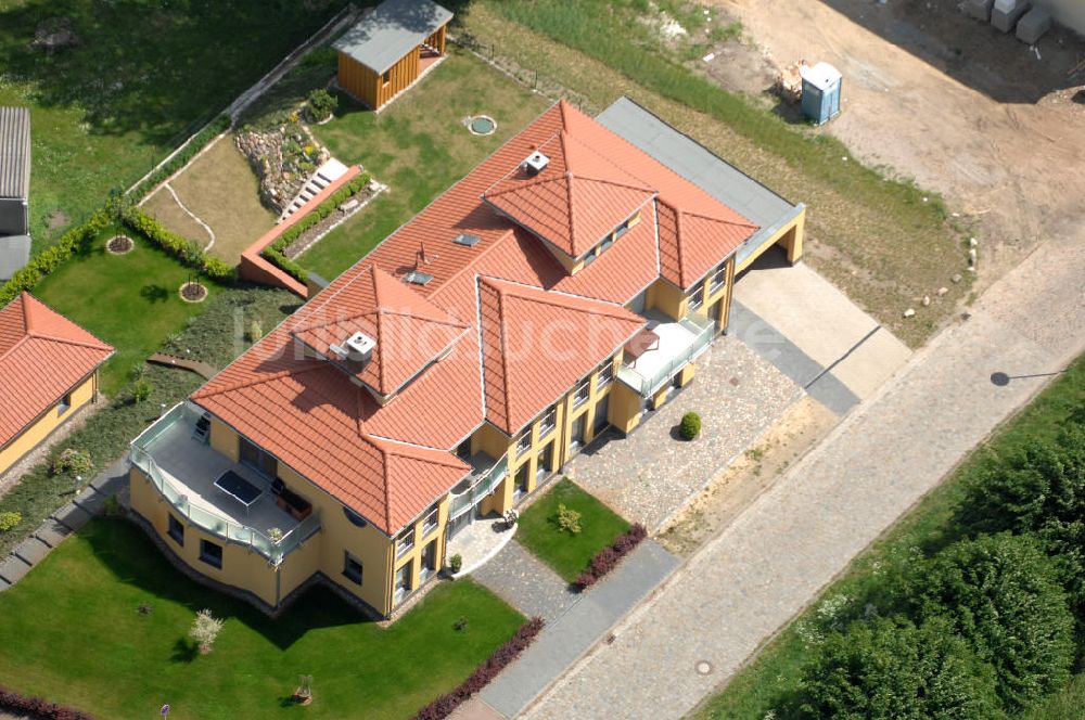 Luftbild Wittenberge - Zweifamilienhaus am Hafen in Wittenberge