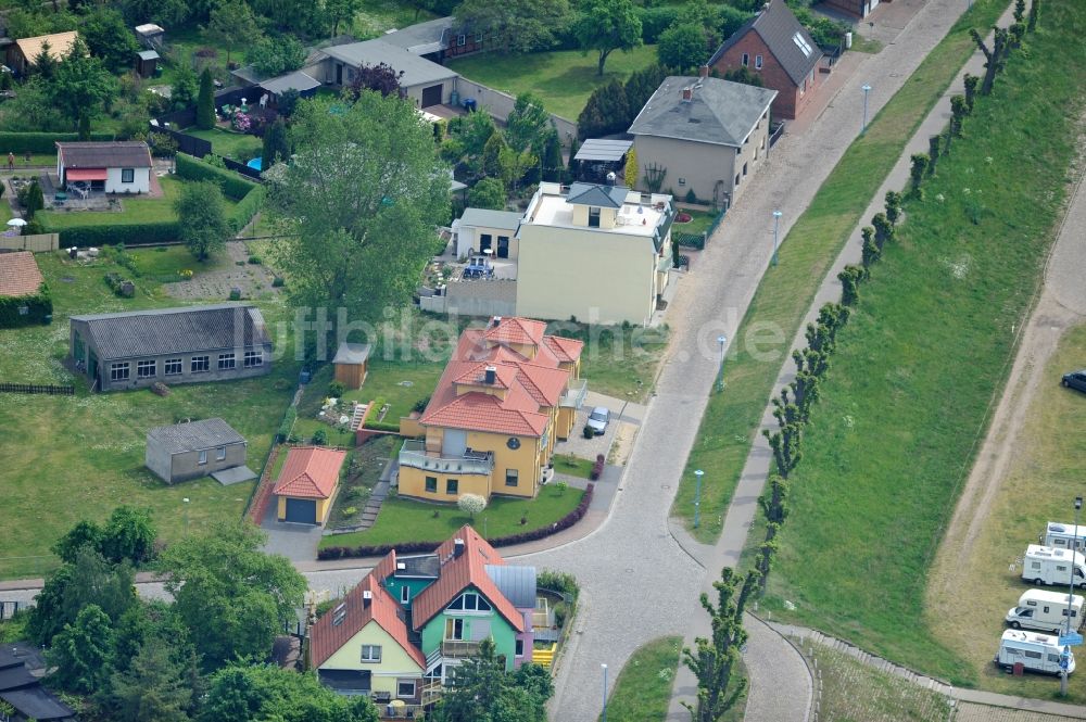 Luftaufnahme Wittenberge - Zweifamilienhaus am Hafen in Wittenberge