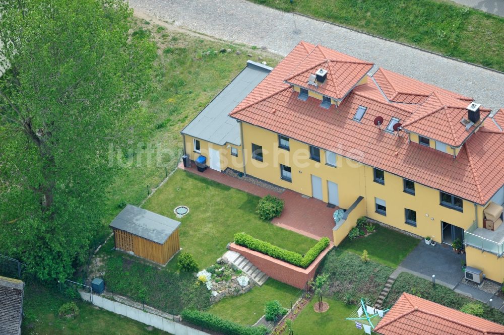 Luftbild Wittenberge - Zweifamilienhaus am Hafen in Wittenberge