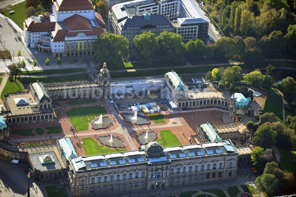 Dresden aus der Vogelperspektive: Zwinger in Dresden